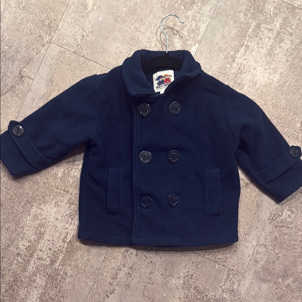 Soft Fleece Navy Pea Coat 24 mo